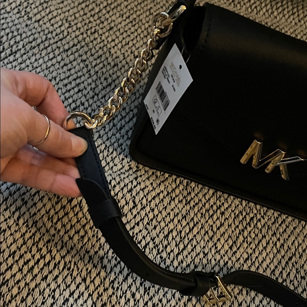 Michael Kors Elegant Black and Gold Crossbody - Picture 3 of 10